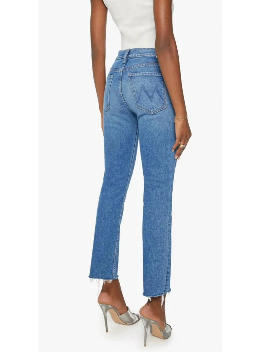 MOTHER Tomcat Ankle Fray Jeans Arigato Mr Roboto High Rise Straight | Size 29 - Picture 15 of 15